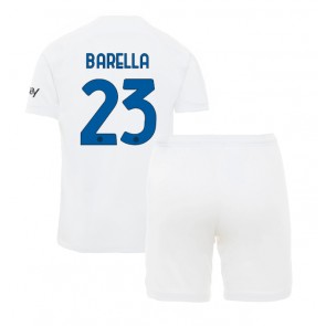 Inter Milan Nicolo Barella #23 Replika Babytøj Udebanesæt Børn 2023-24 Kortærmet (+ Korte bukser)